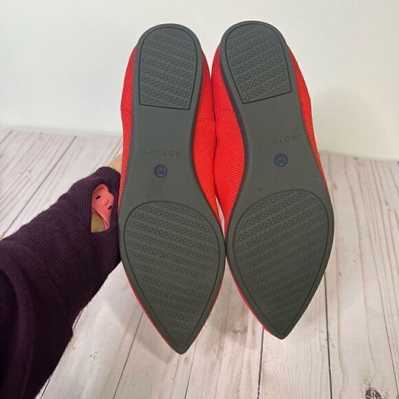 Rothy’s Red Pointed Toe Ballet Flats - Picture 6 of 11